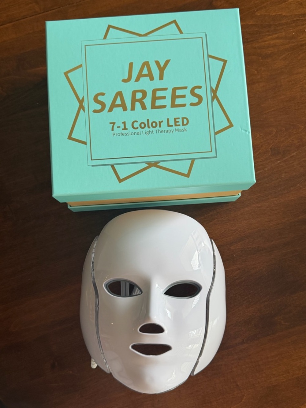 NEW JAY SAREES LED LIGHT THERAPY FACE MASK w/ 7 Colors 4 Brighter, Younger Skin